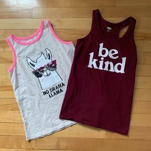 Size L girls tank tops-Old Navy and Gap
